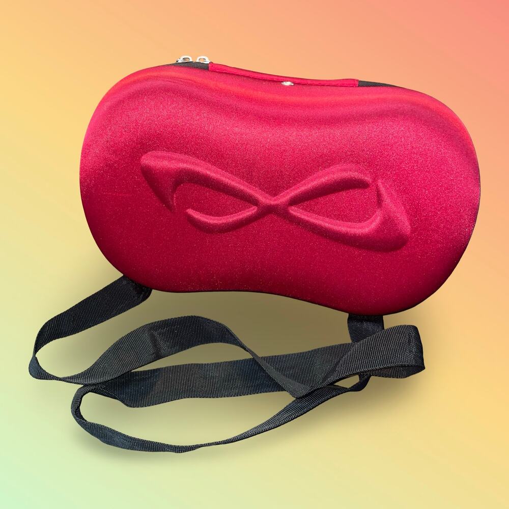 Nfinity Evolution Cheer Shoe Case Bag Red Hard Shell w/ Strap Empty No Shoes
